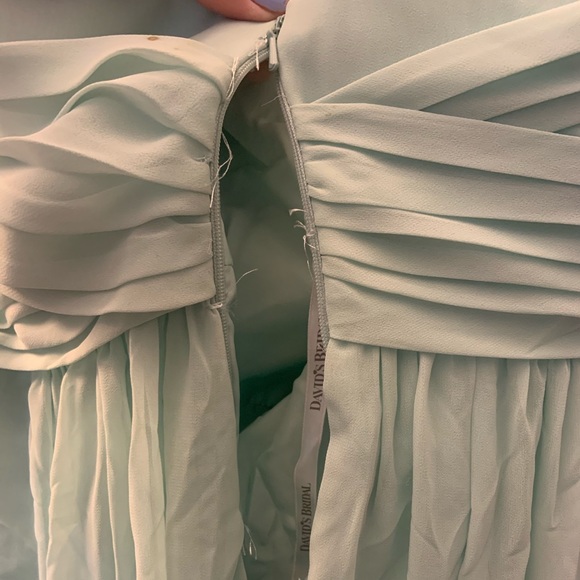 David’s Bridal Strapless Chiffon Bridesmaids Dress - Picture 6 of 7